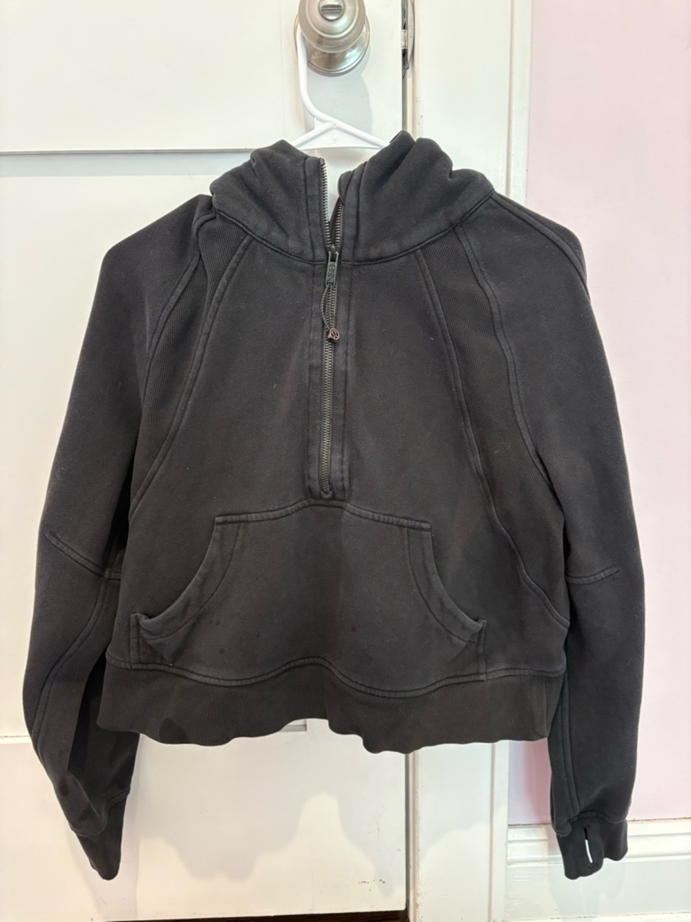 Women’s Lululemon Half-Zip Hooded Pullover Jacket - Black